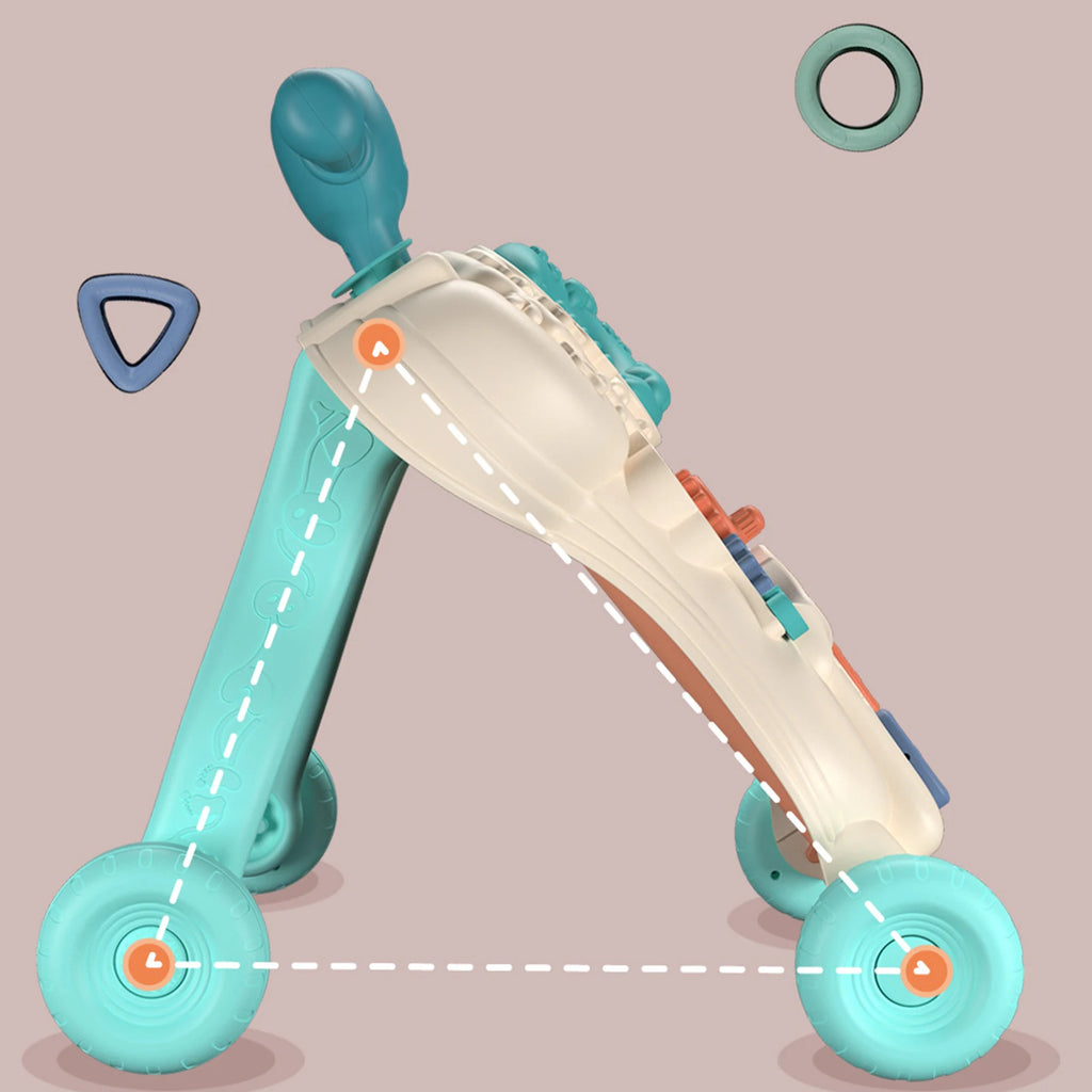 Baby Walker Kids Sit to Stand Up Learning Walker Musical Activity Toy for Enhance Walking Skills Coordination with Melodies