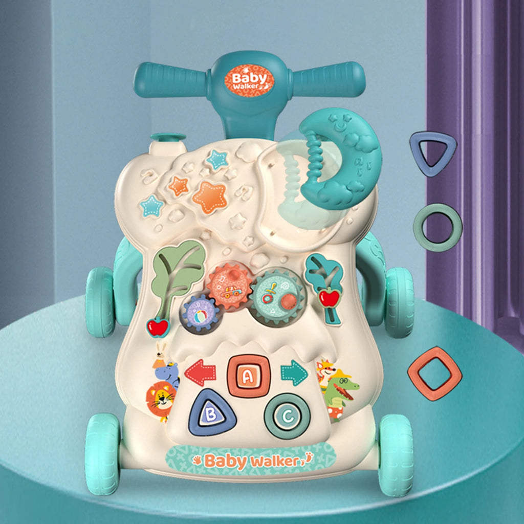 Baby Walker Kids Sit to Stand Up Learning Walker Musical Activity Toy for Enhance Walking Skills Coordination with Melodies