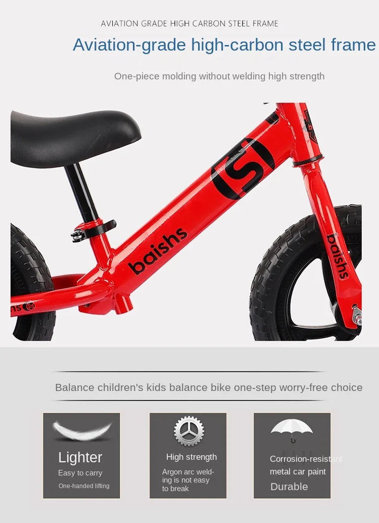 LazyChild Children's Balance Bike Non-pedal Bicycle  2 To 6 Years Old Scooter For Children 12 Inch Sliding Balance Scooter