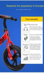 LazyChild Children's Balance Bike Non-pedal Bicycle  2 To 6 Years Old Scooter For Children 12 Inch Sliding Balance Scooter