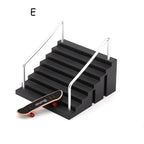 Finger Skateboard Skatepark Mini Ramp Skateboarding with Metal Wheels Finger Teck Toys for Finger Sport Game
