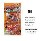 Plastic Fingerboard Toys with Scooter Roller Skating Shoes Tools Wooden Skateboard Platform Finger Skteboard Kits for Kids