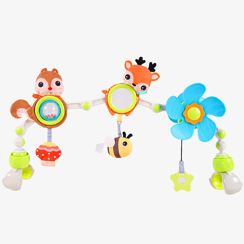 Baby Stroller Arch Mobile Adjustable Musical Cirb Mobile Toys  Versatile Activity Toy Bar for Baby Bouncer Infant Car Seat Toys
