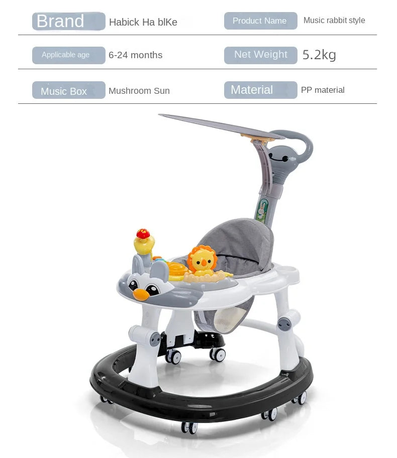 LazyChild Baby Walker Walkers For Kids With Wheels Andador Car Toddler Walker For Kids Learning Baby Wallker Music Push Handle