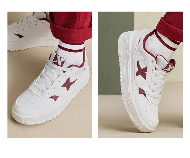 Xtep Skateboarding Shoes For Women 2024 Summer Trekking Women's Skate Shoes Breathable Outdoor Support Sneakers 876318310030