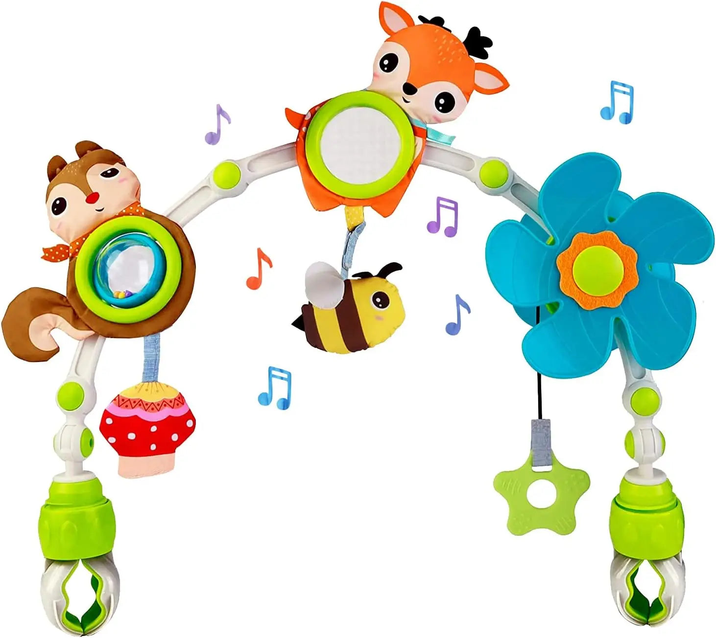 Baby Stroller Arch Mobile Adjustable Musical Cirb Mobile Toys  Versatile Activity Toy Bar for Baby Bouncer Infant Car Seat Toys
