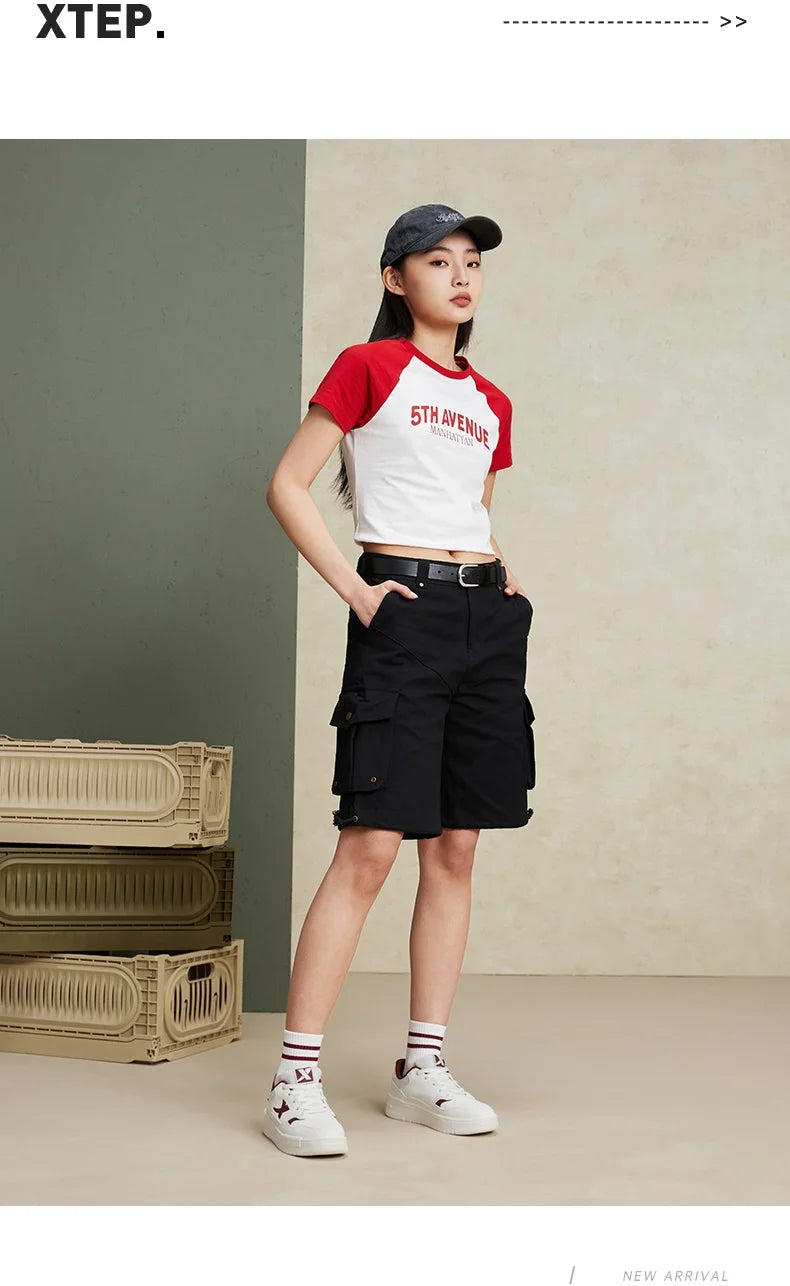 Xtep Skateboarding Shoes For Women 2024 Summer Comfortable Skate Shoes Breathable Outdoor Trekking Support Sneakers 876318310030