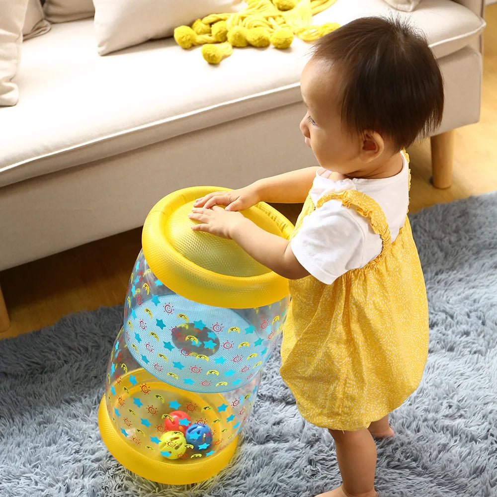 Baby Crawling Roller Inflatable Toy With Bell Learning To Walk Walker Activity Early Education Toy