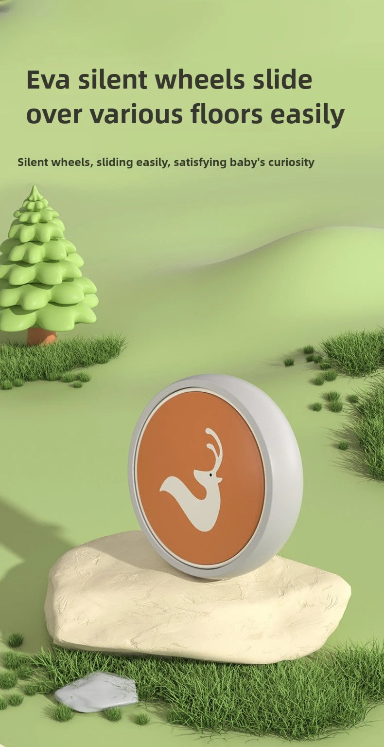 Four Wheels Children Balance Bike with Music Lights Infant Baby Walker Toddler First Bicycle Ride on Toy Gifts for Kids Aged 1-3