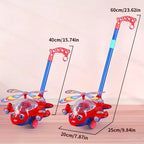 Baby Walker Toy Children's Carts Hand Push Toddler Toy Plane Car Toy Push Along Walking Toy for Kids Children Boys Girls