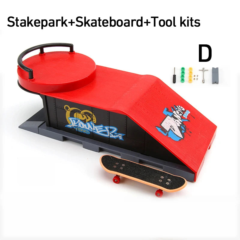 Professional Finger Skateboard DIY Skate Park Ramp Parts Tech Deck Scene Venue Combination Sets Novelty Toys Gift For Kids Child