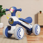 Mini Baby Balance Bike with Music & Lights Multifunction Children Bicycle Cartoon 4 Wheels Walker Balancing Scooter