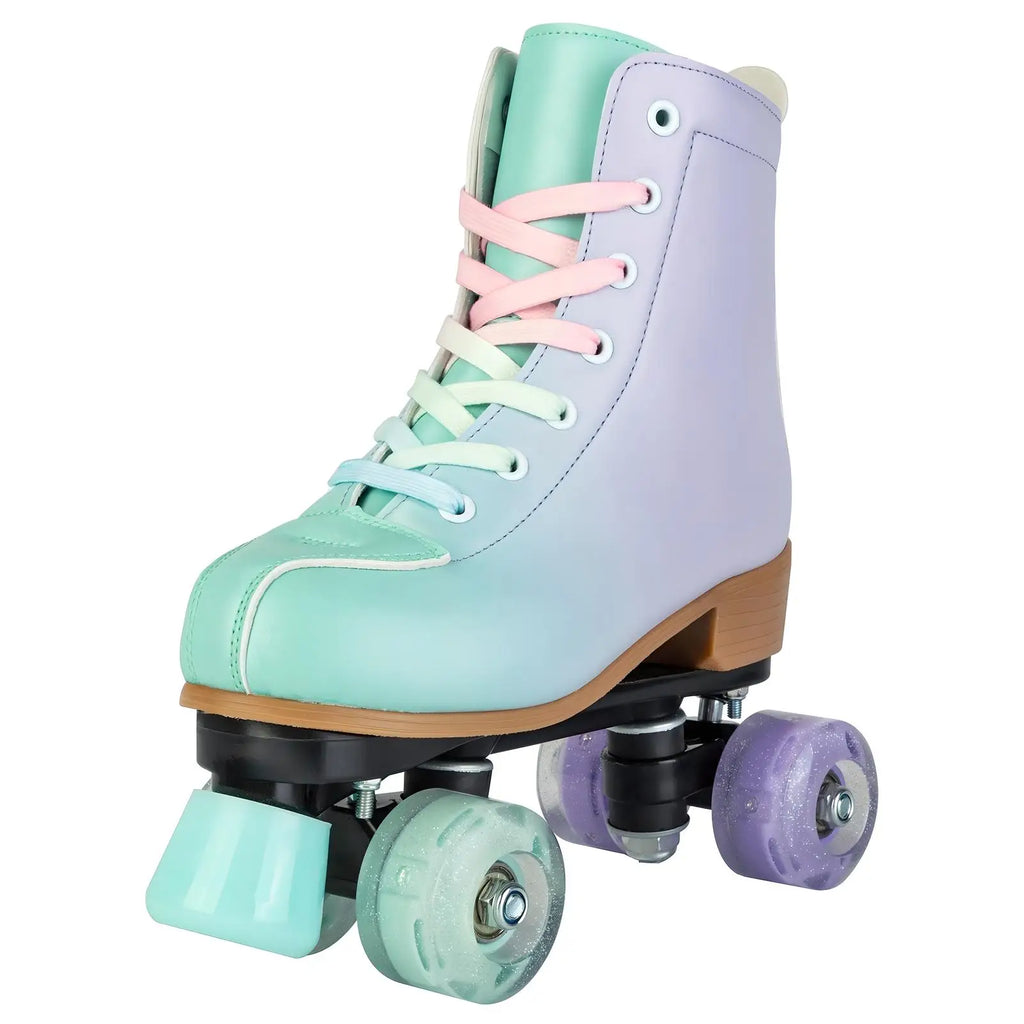 size 32 -41 Leather Double Row Roller Skates Inline Skate Shoes 4 Wheels Sneakers Women Men Adults Outdoor Sports Ice Skating