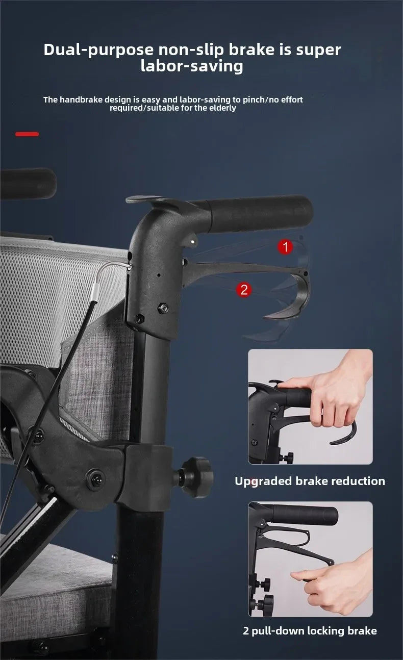 Wheelchair walker special assisted walking for the elderly, rehabilitation walking car, elderly people can push or sit