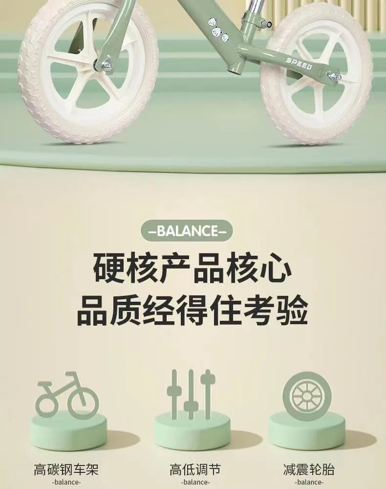 Children's Balance Bike Without Pedals 2-6 Years Old 3 Children's Bicycle  Walker Yo-yo Scooter