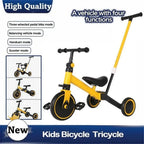 4 in 1 Mode Baby Tricycle Sturdy Detachable Kids Bicycle with Push Handle Multifunctional Toddler Balance Bike For 1-4 Years Old