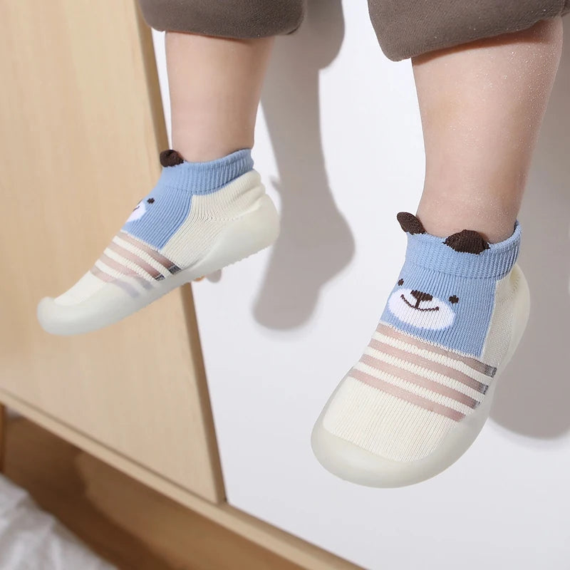 1 Pair Baby Shoes Spring Autumn Cotton Anti-Slip First Shoes Baby Toddler Shoes Cartoon First Walker Kids Soft Rubber Sole Shoe