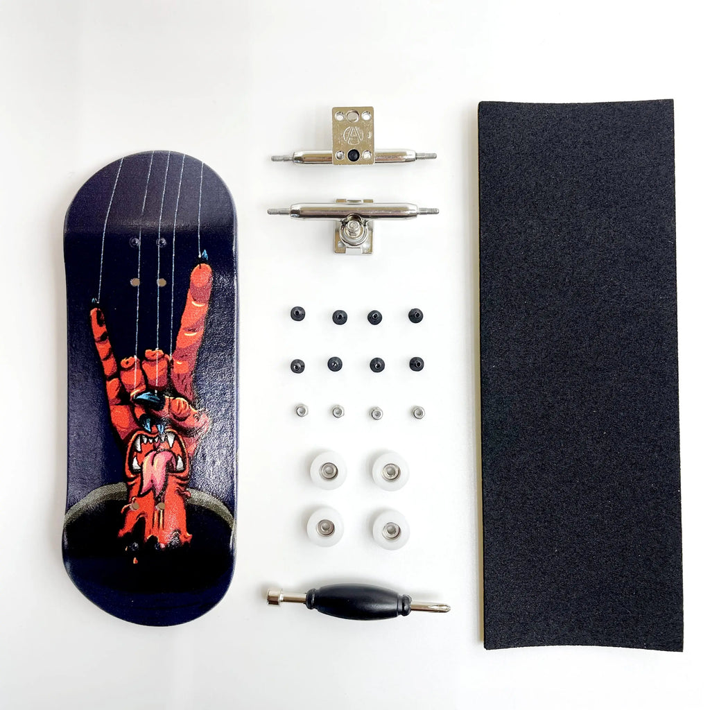 34mm Fingerboard Set Professional Wooden Deck Single Axle Truck CNC Wheels Complete Mini Finger Skateboard