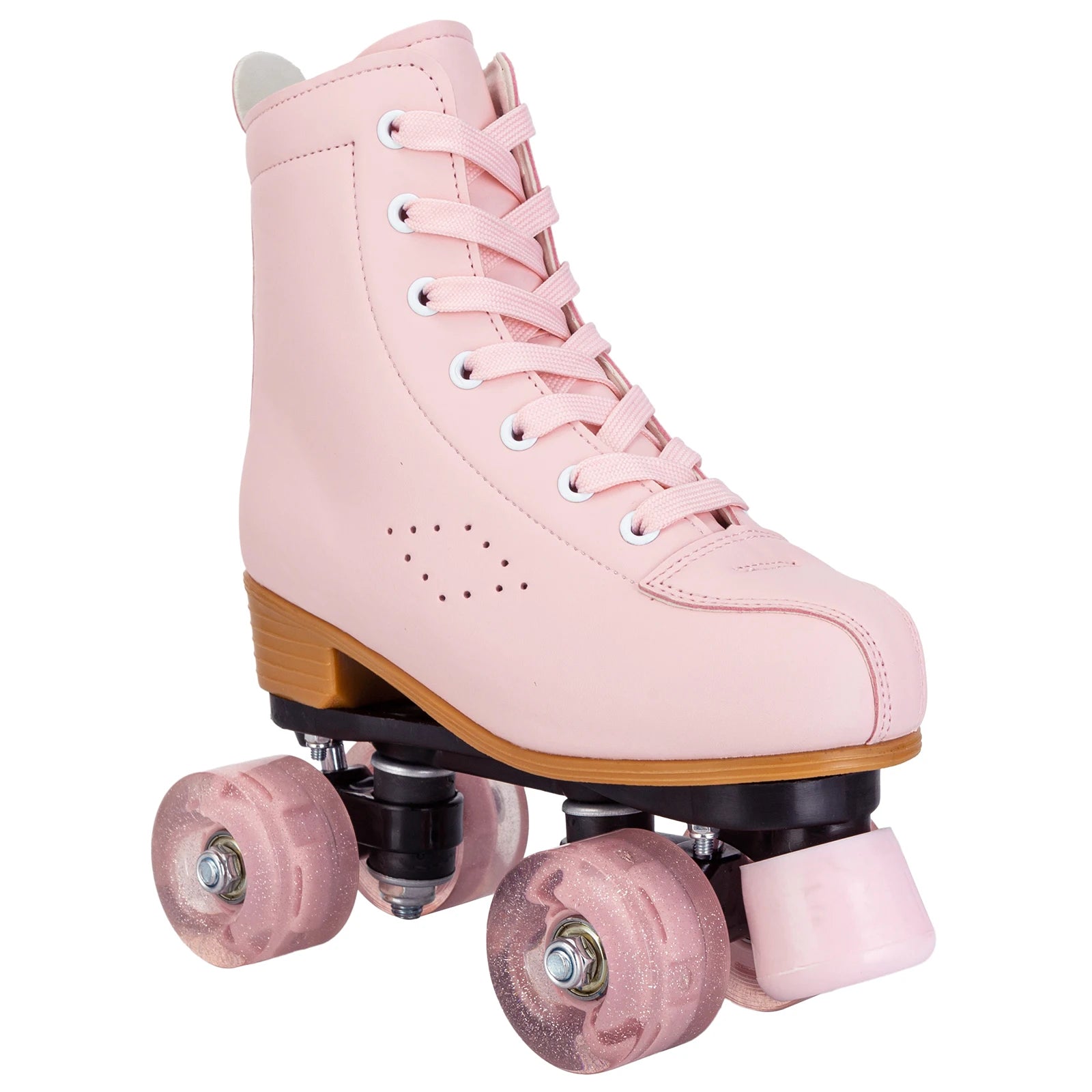 Pink Purple Blue Women Double Row Roller Skates Leather Breathable 4 wheel Sliding Skating Rollers sneakers size 31 32 33 34 35