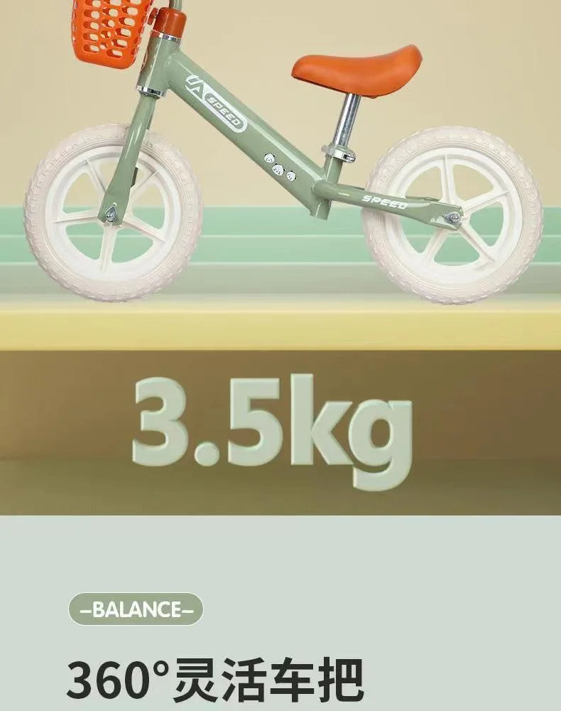 Children's Balance Bike Without Pedals 2-6 Years Old 3 Children's Bicycle  Walker Yo-yo Scooter