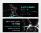 SAVA SLR7 High-End Full Carbon Fiber Road Bike with SHIMAN0 7170 DI2 Kit Competition-Class Road Bike Race Bike