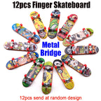 Finger Skateboard Skatepark Mini Ramp Skateboarding with Metal Wheels Finger Teck Toys for Finger Sport Game