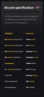 SAVA Full Carbon Fiber Road Bike Road Race-Specific Competition Bike CE+UCI International Certification