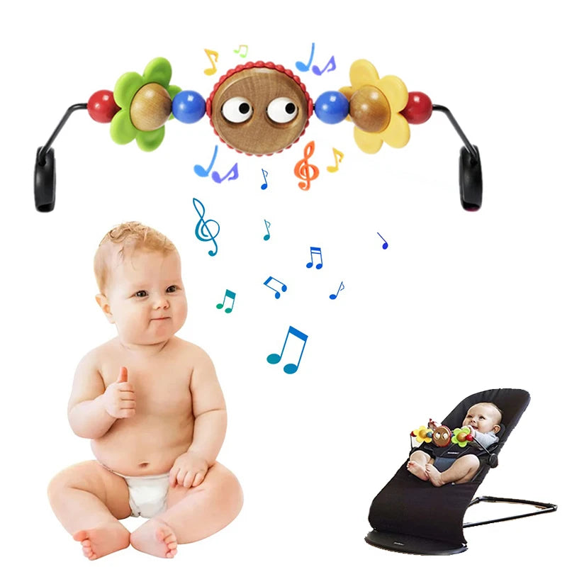 Baby Stroller Arch Mobile Adjustable Musical Cirb Mobile Toys  Versatile Activity Toy Bar for Baby Bouncer Infant Car Seat Toys