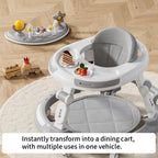 6-30 months old baby foldable baby walker multi-functional baby walking aid cart with music disc baby walker anti-slip cart