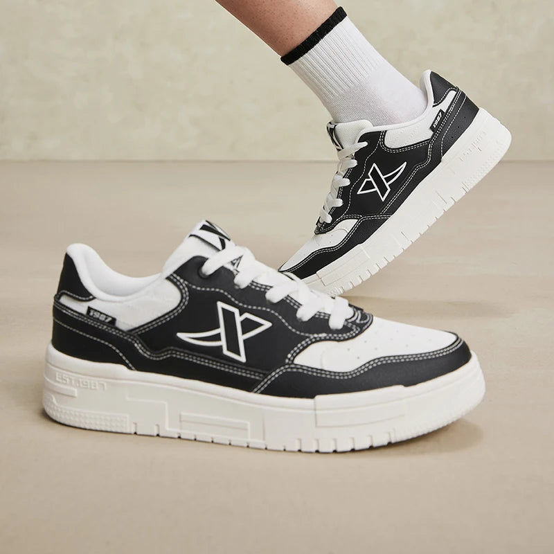Xtep Skateboarding Shoes For Women 2024 Summer Trekking Women's Skate Shoes Breathable Outdoor Support Sneakers 876318310030