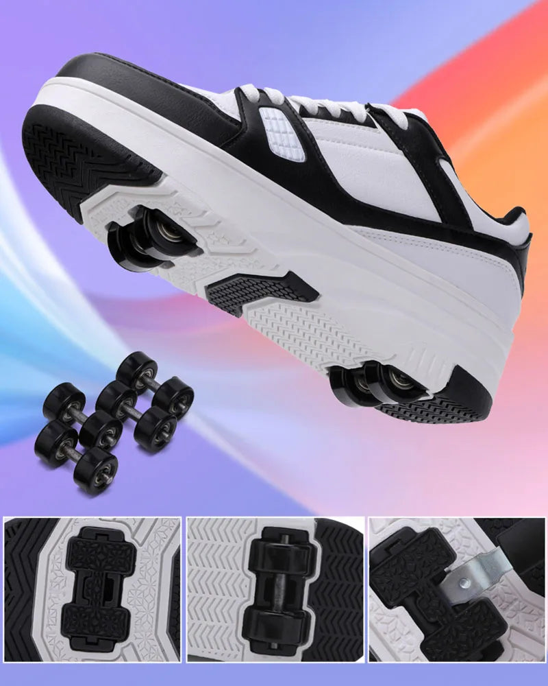 Roller Skate Shoes Kids Snickers With Wheels Children Rollerskates Fashion Outdoor Sports Shoes Girls Boys Gifts For Kids