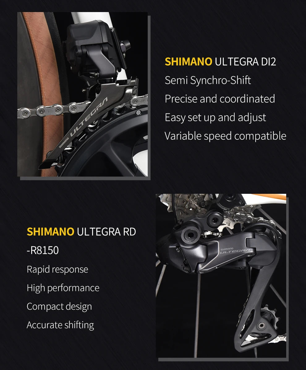 SAVA Dream Maker Full Carbon Road Bike Electronic Shift SHIMAN0 Ultegra 8170 Di2 24-Speed 7.4kg Race Bike