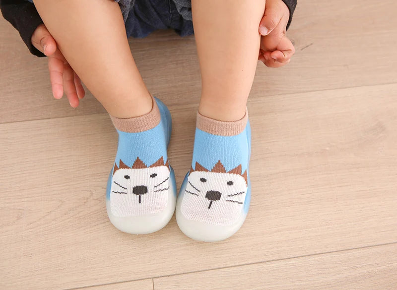 1 Pair Baby Shoes Spring Autumn Cotton Anti-Slip First Shoes Baby Toddler Shoes Cartoon First Walker Kids Soft Rubber Sole Shoe