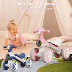 Mini Baby Balance Bike with Music & Lights Multifunction Children Bicycle Cartoon 4 Wheels Walker Balancing Scooter