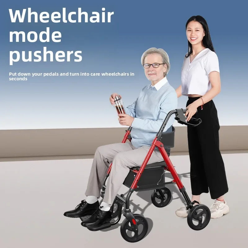 Elderly walker multifunctional assisted walking elderly dedicated walking aid hand push scooter