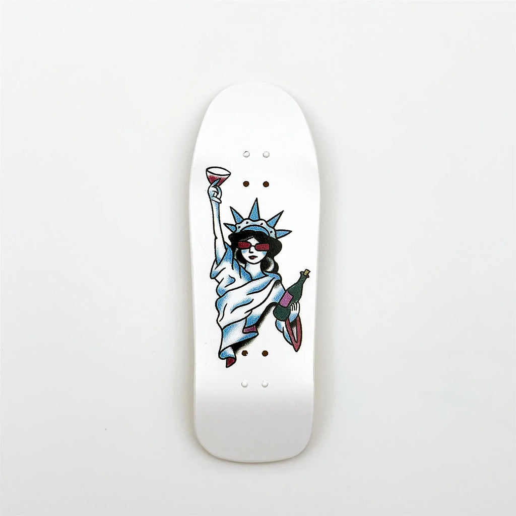 34mm Cruiser Fingerboard Deck New Shape with Graphic for Professional Mini Finger Skateboard