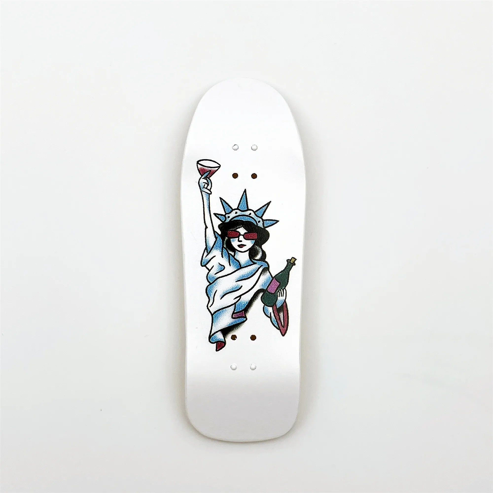 34mm Cruiser Fingerboard Deck New Shape with Graphic for Professional Mini Finger Skateboard