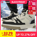 Baasploa Men Winter Sneakers Casual Skateboard Shoes for Men Comfort Plush Warm Cotton Shoes Non-Slip Outdoor Male Sneakers