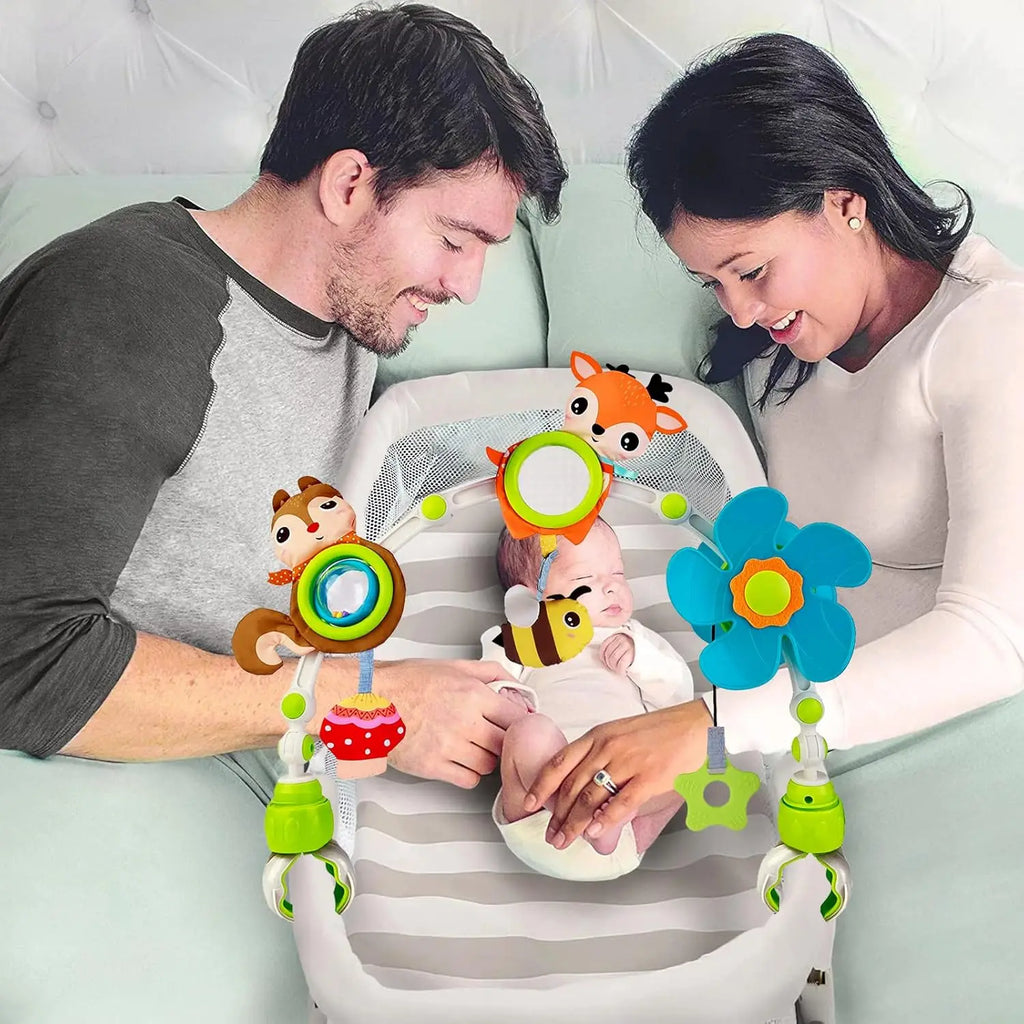 Baby Stroller Arch Mobile Adjustable Musical Cirb Mobile Toys  Versatile Activity Toy Bar for Baby Bouncer Infant Car Seat Toys