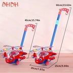 Interactive Baby Walker Toy With Push Handle For Kids Boys And Girls Toddlers, Detachable Plane Toy Car Design With Wheel