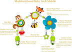 Baby Stroller Arch Mobile Adjustable Musical Cirb Mobile Toys  Versatile Activity Toy Bar for Baby Bouncer Infant Car Seat Toys