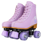 Pink Purple Blue Women Double Row Roller Skates Leather Breathable 4 wheel Sliding Skating Rollers sneakers size 31 32 33 34 35