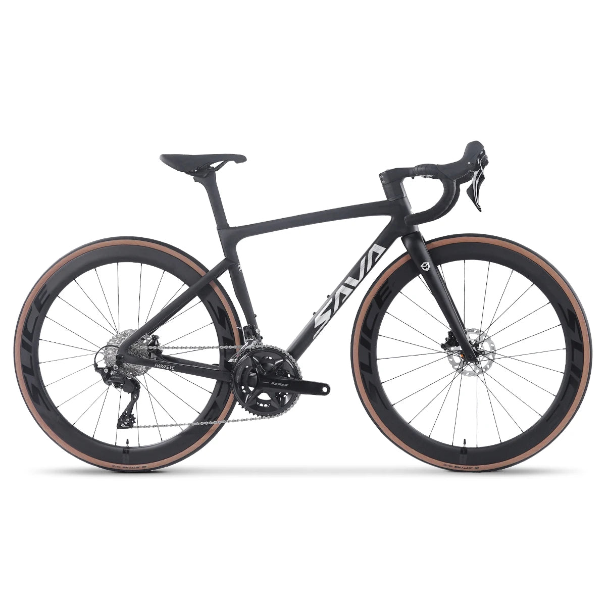 SAVA F20 Carbon Fiber Road Bike, Equipped with 105 R7120 24-Speed Groupset and Hydraulic Disc Brakes Adult Race Bike