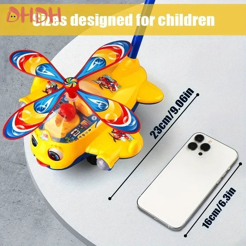 Interactive Baby Walker Toy With Push Handle For Kids Boys And Girls Toddlers, Detachable Plane Toy Car Design With Wheel