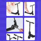 Professional Finger Skateboard Kit Mini Foldable Scooter Toy for Kids & Adults Stunt Tricks Training Set Cool Birthday Gift