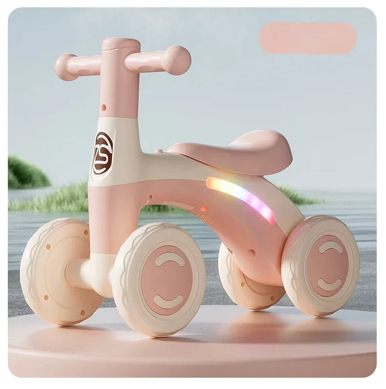 Riding Toy Balance Bike Silent Glider Learning Walker Children's Training Riding Belt Safety Wheel Indoor Outdoor Birthday Gift