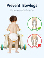 Versatile 5-in-1 Design Baby Walker Portable Toddler Trolley with Toys  6-12 Months Sit-to-Stand Learning Walker