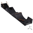 Finger Skateboard Skatepark Mini Ramp Skateboarding with Metal Wheels Finger Teck Toys for Finger Sport Game