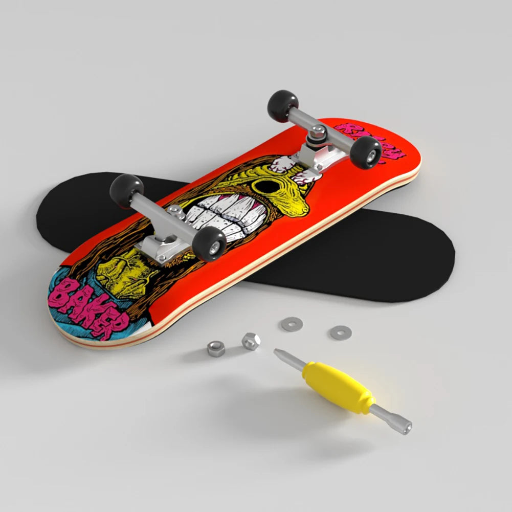 Professional Mini Wooden Skateboard Fingerboard Set Finger Scooter Finger Skate Board Maple Wood Kid Tabletop Toys for Boys