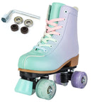 size 32 -41 Leather Double Row Roller Skates Inline Skate Shoes 4 Wheels Sneakers Women Men Adults Outdoor Sports Ice Skating